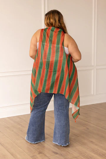 Christmas Cheer Striped Cover Up