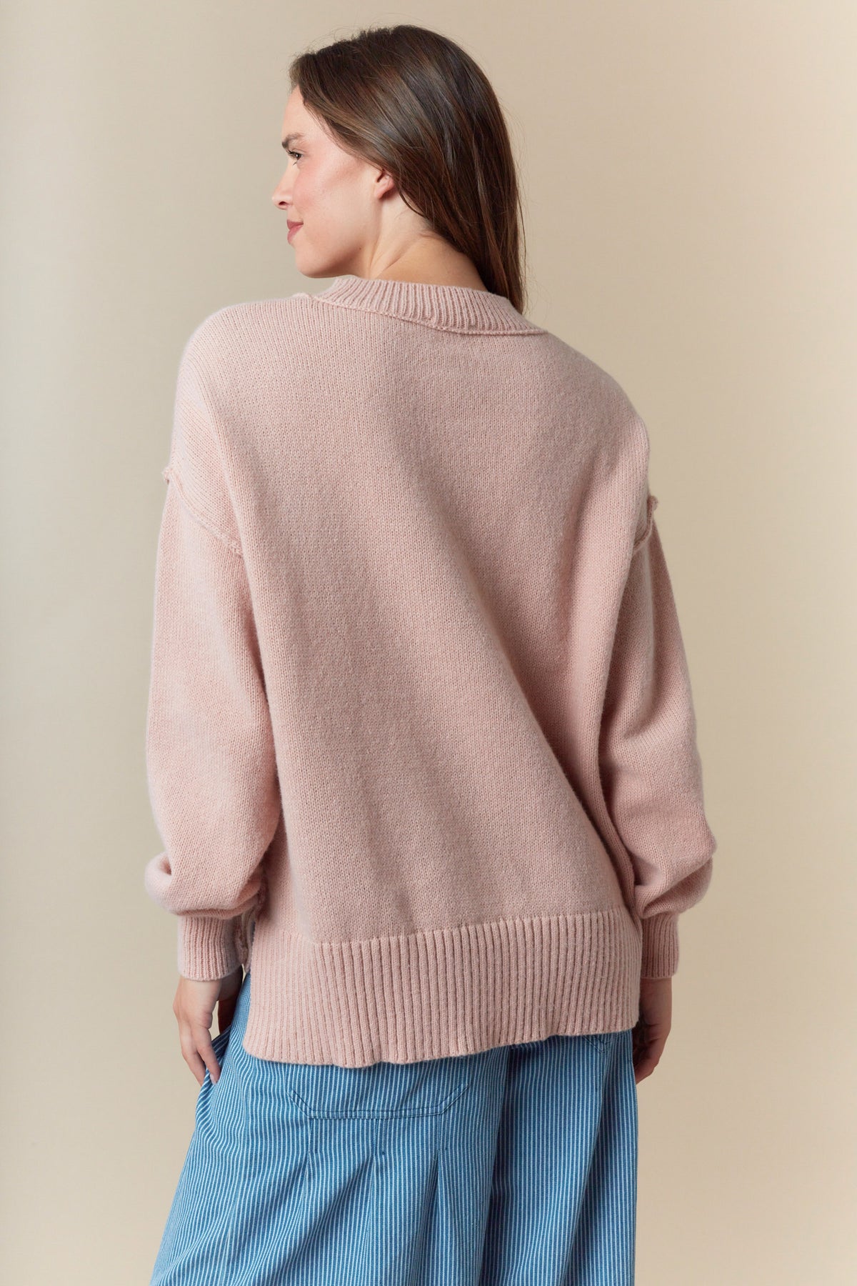 Pumpkin with Lace Bow on Top Detailed Sweater