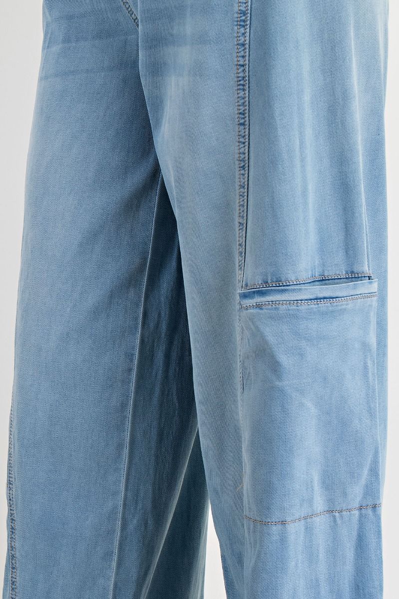 WASHED DENIM STRAIGHT PANTS