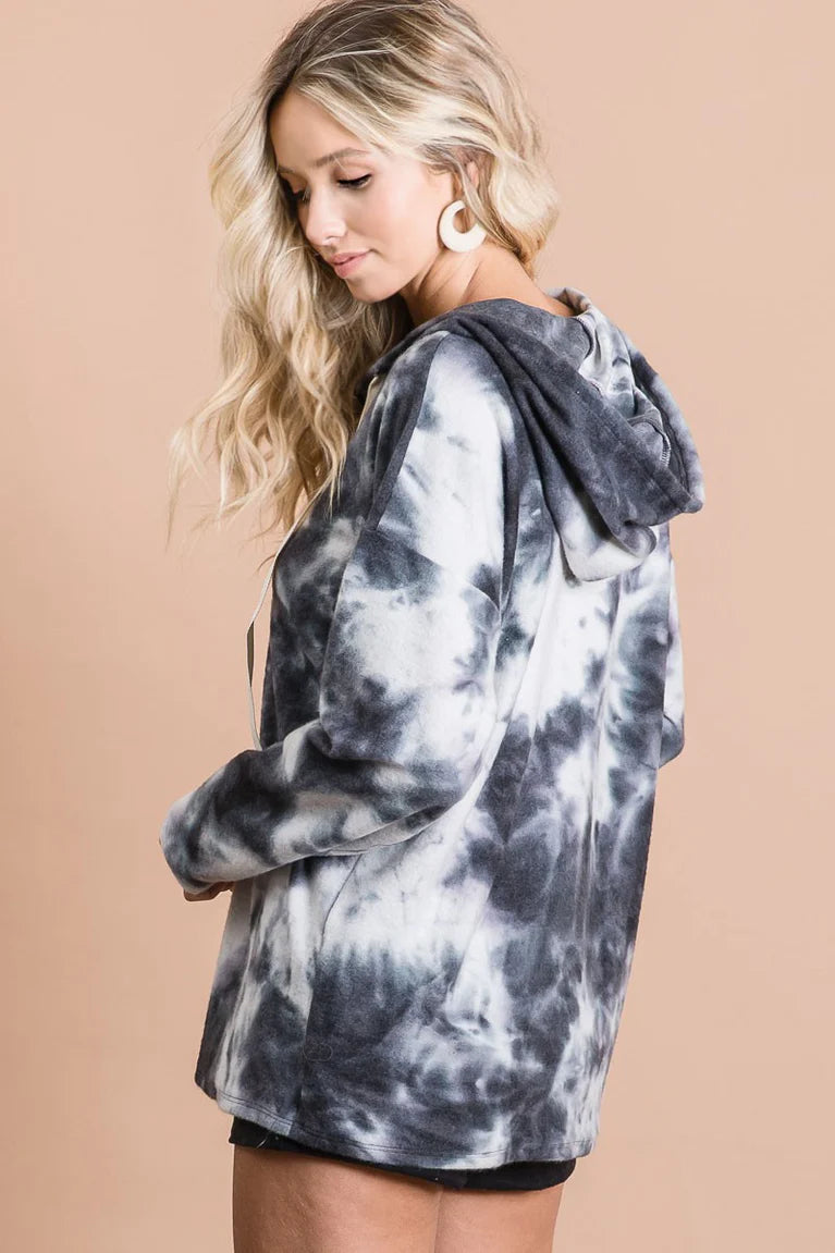 Tie Dye Brushed Terry Hoodie