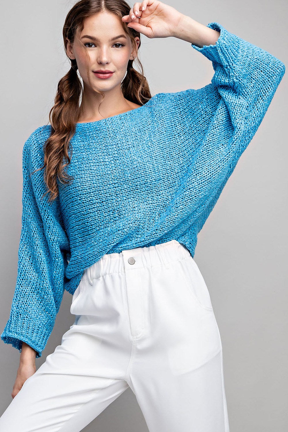 Loose Fit Sweater Marine Blue