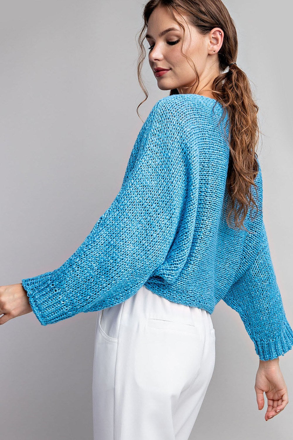 Loose Fit Sweater Marine Blue