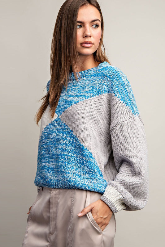 Color Block Knit Top