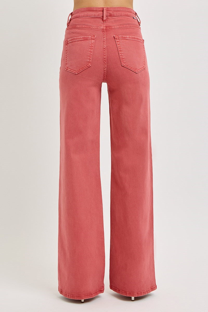 RISEN BRICK TUMMY CONTROL HIGH RISE WIDE PANTS