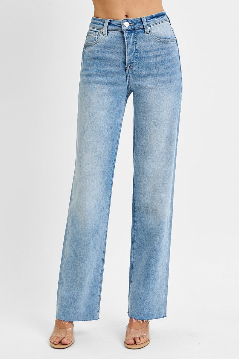 RISEN LIGHT TUMMY CONTROL RISE STRAIGHT JEANS