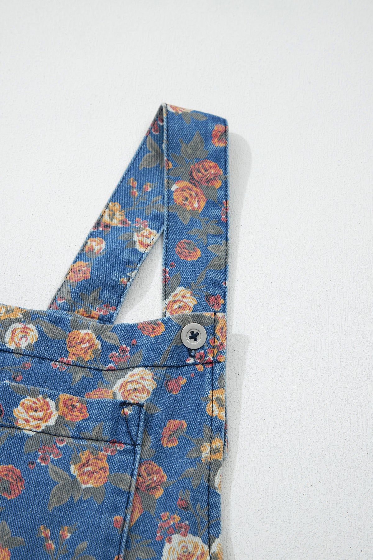 Floral Denim Overalls