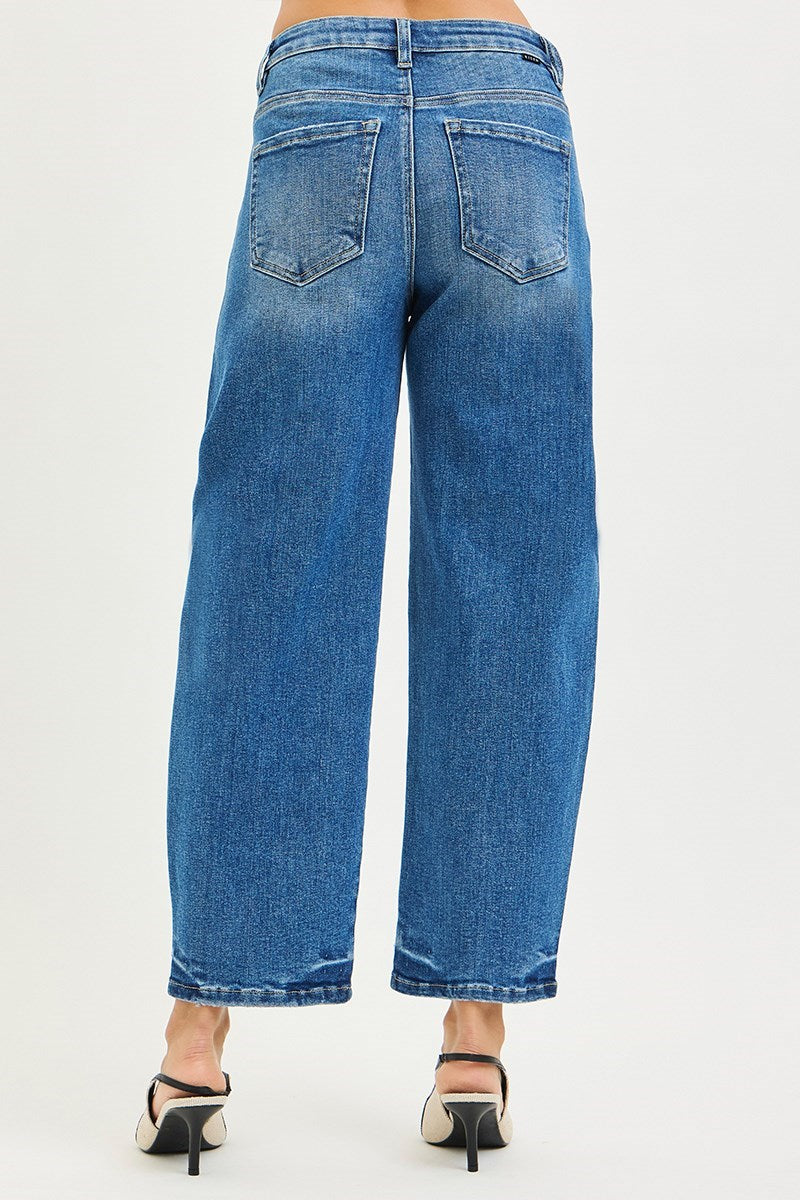 Risen Slouchy Cropped Barrel Jeans