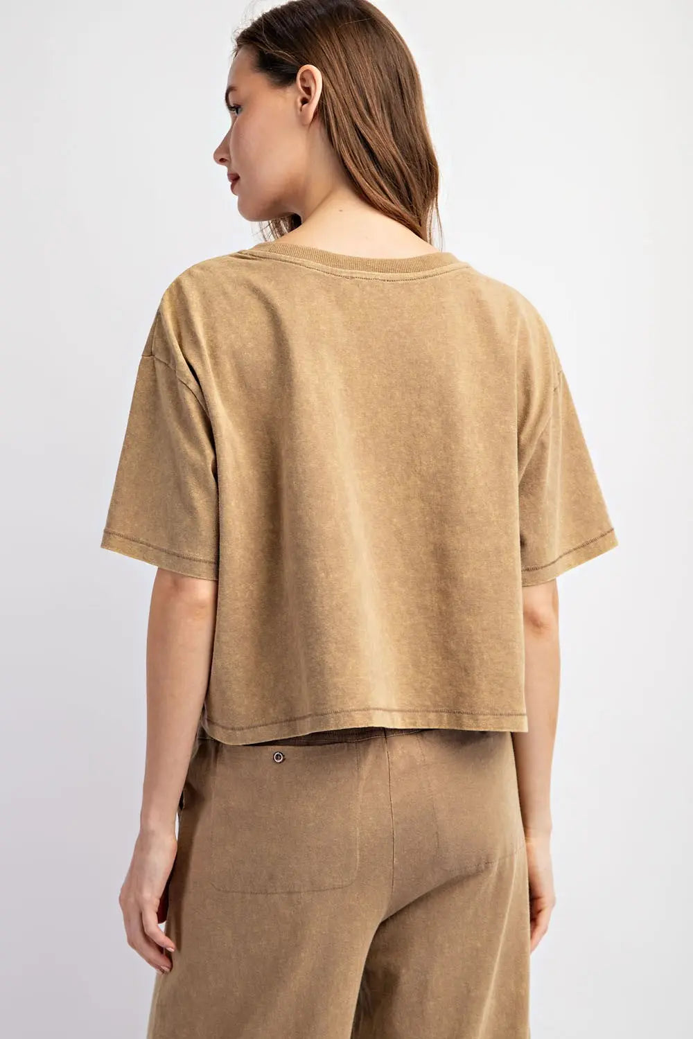 Mineral Washed Straight Leg Pant SET