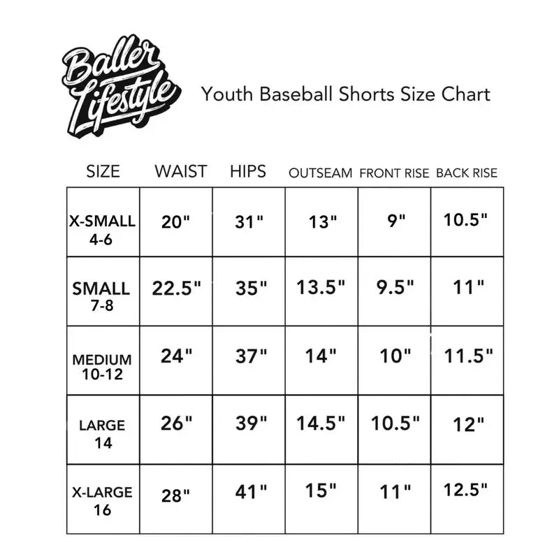 RBI Red Crayon Baseball Shorts