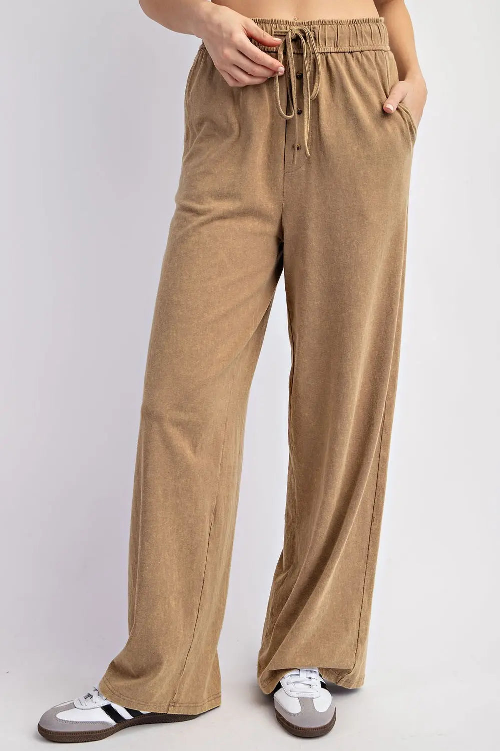 Mineral Washed Straight Leg Pant SET