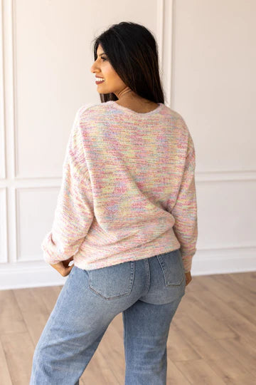 Brighter Day Multi Colored Heathered Sweater