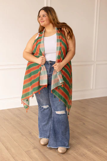 Christmas Cheer Striped Cover Up