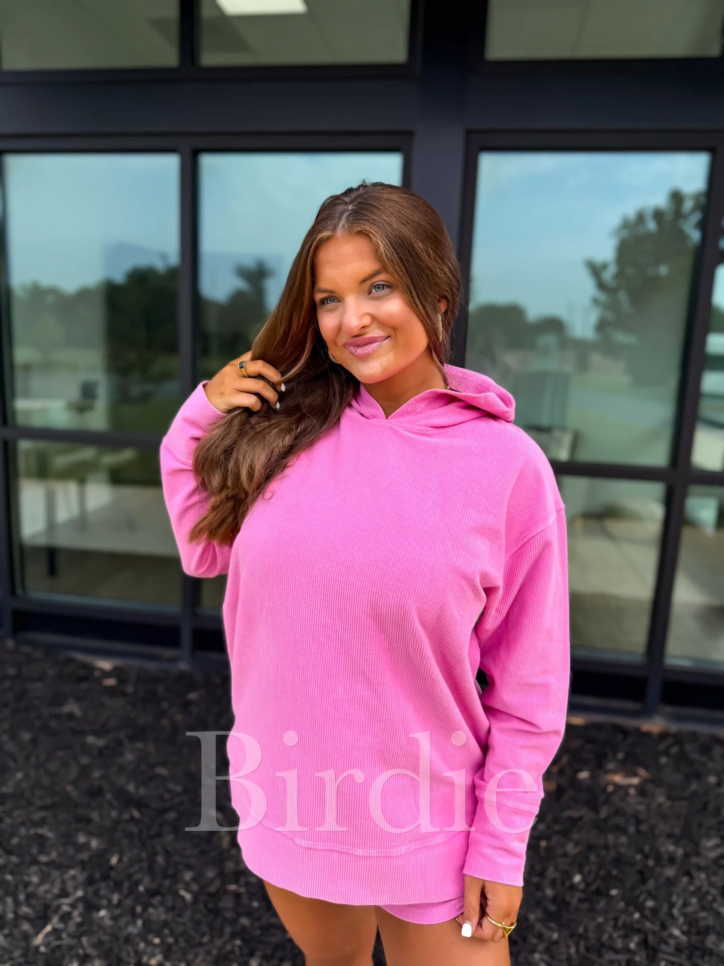 Corded Hooded Set in Bubble Gum Bliss