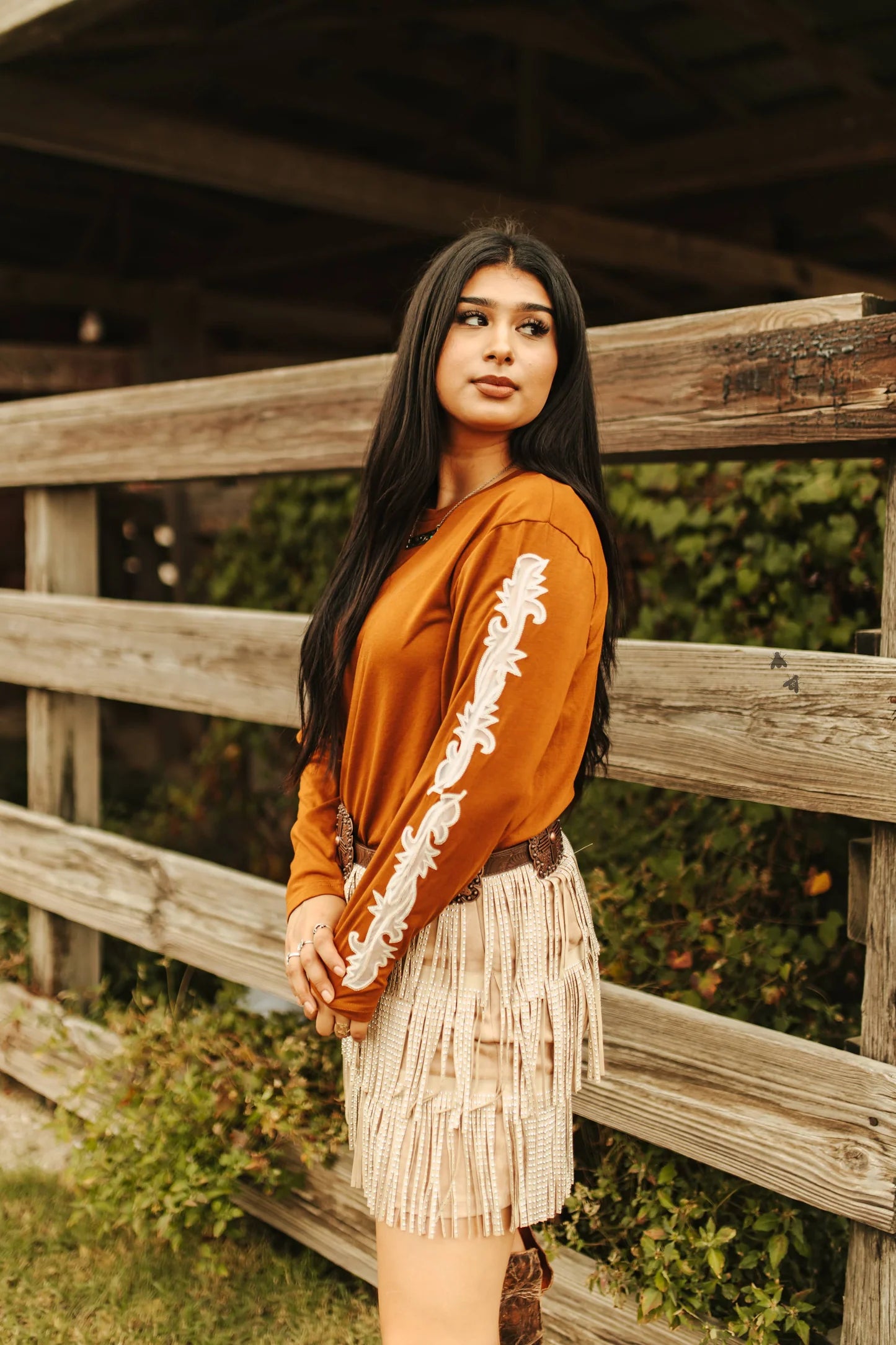 PIP'N HOT L/S in SADDLE