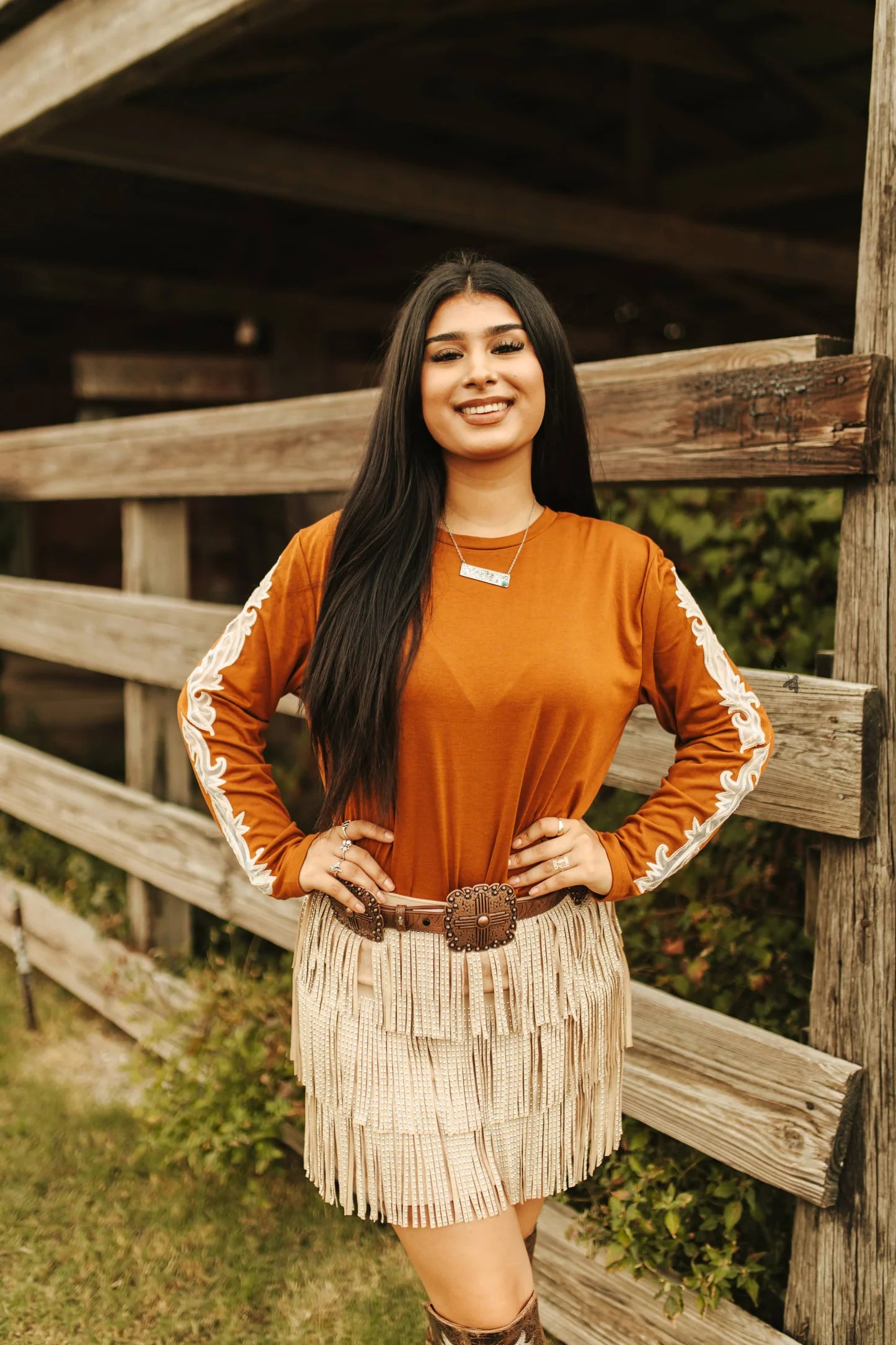 PIP'N HOT L/S in SADDLE