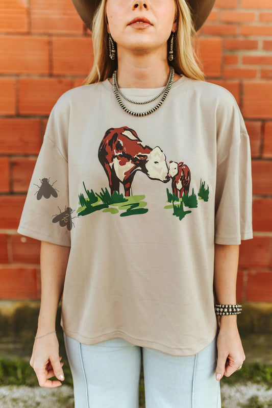 CATTLE HAVEN TEE in DUSTY