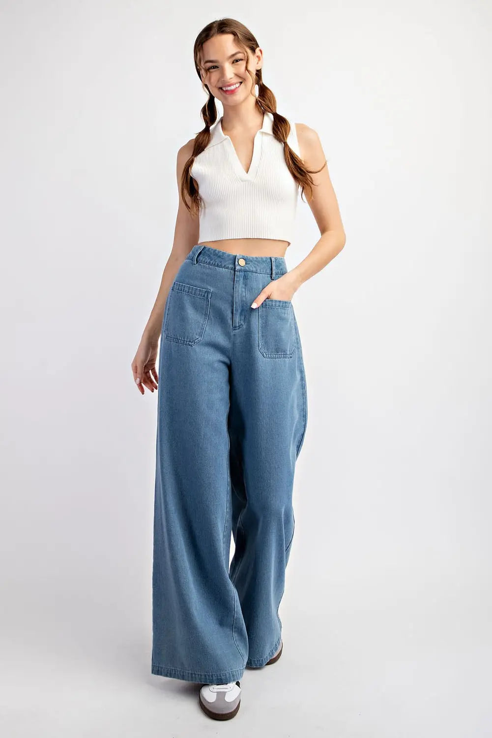 Mineral Washed Wide Pant