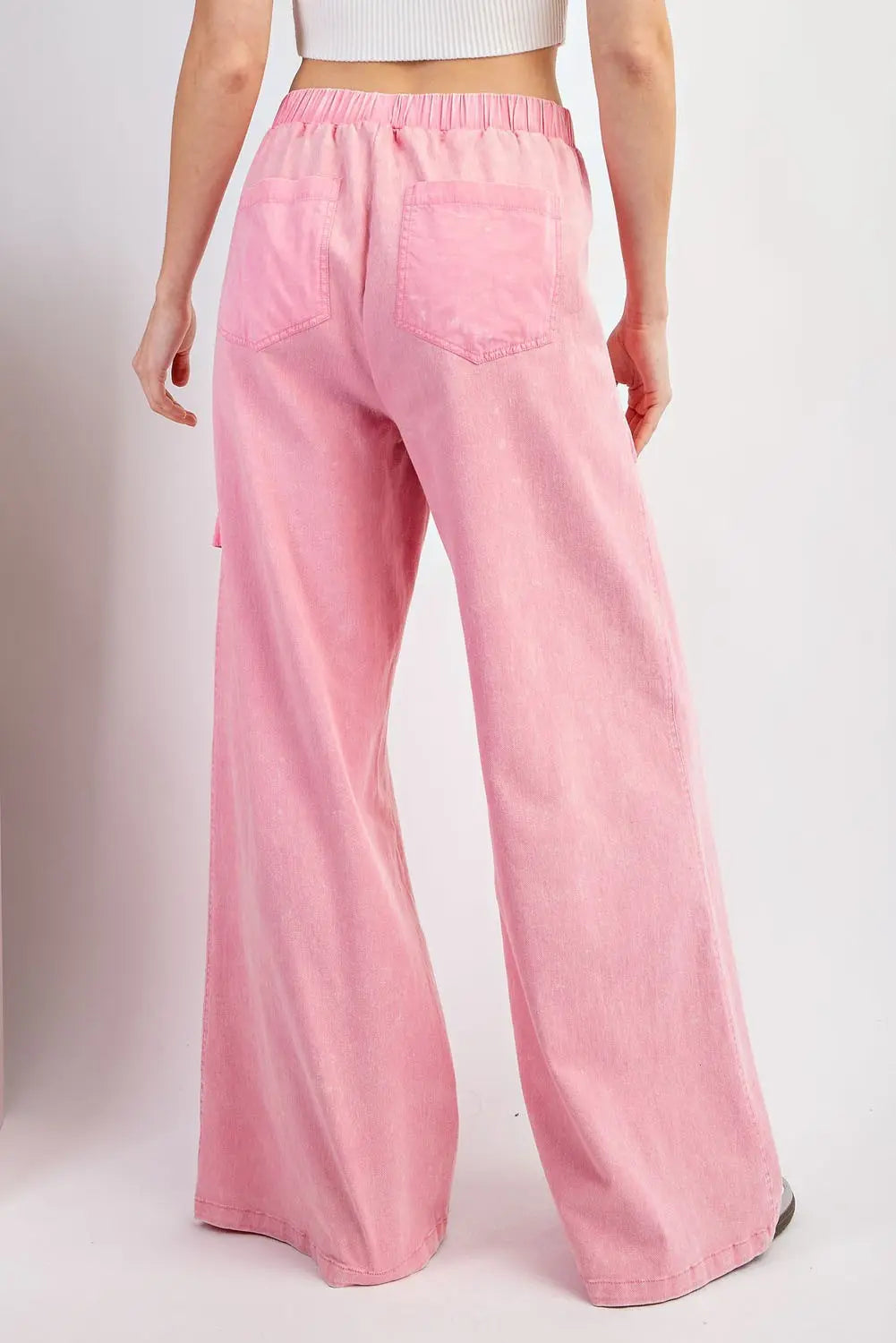 MINERAL WASHED PANTS WITH DRAWSTRING