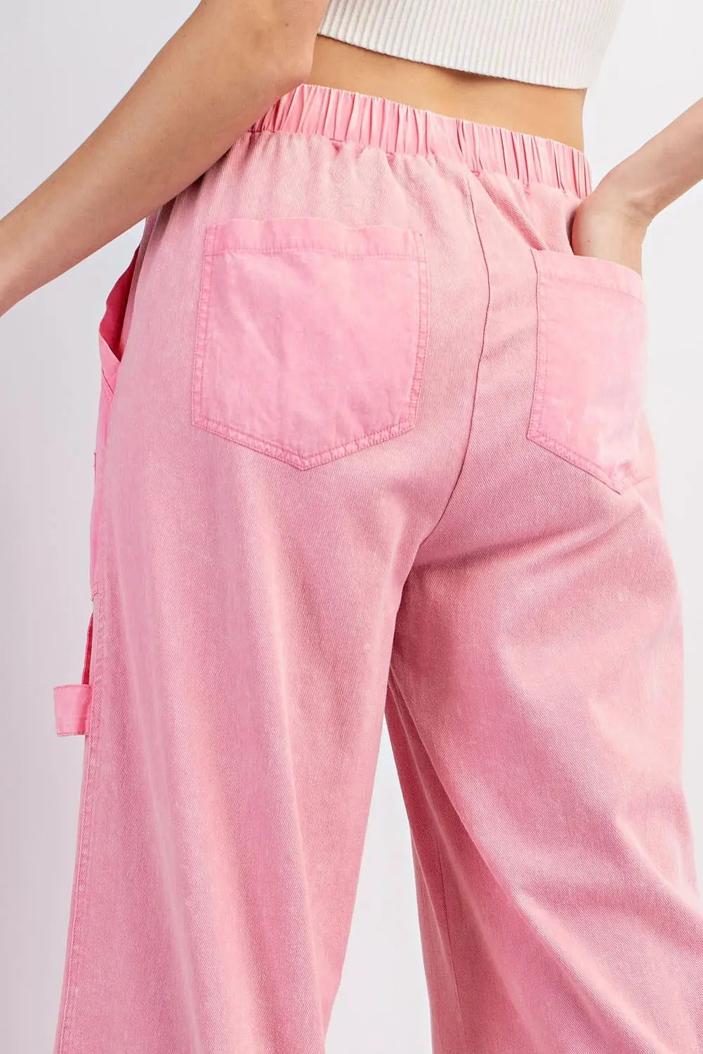 MINERAL WASHED PANTS WITH DRAWSTRING