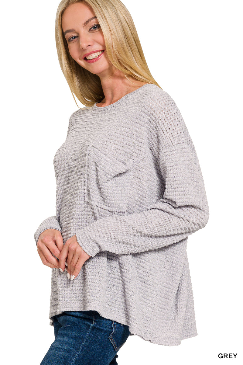 Jacquard Drop Shoulder Top