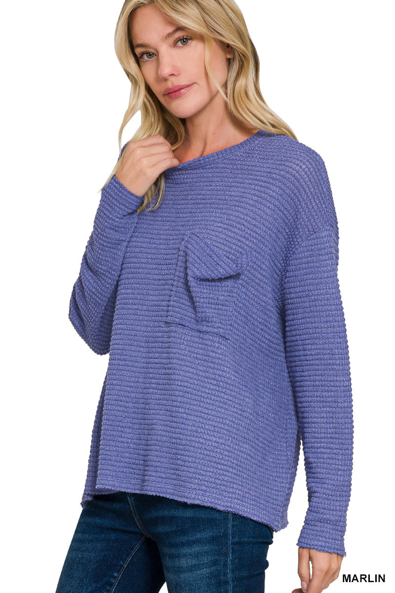 Jacquard Drop Shoulder Top