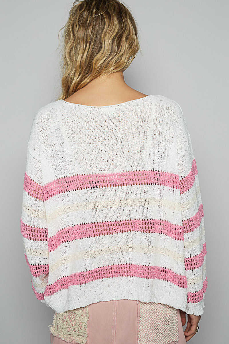 Striped Layla Crochet Sweater