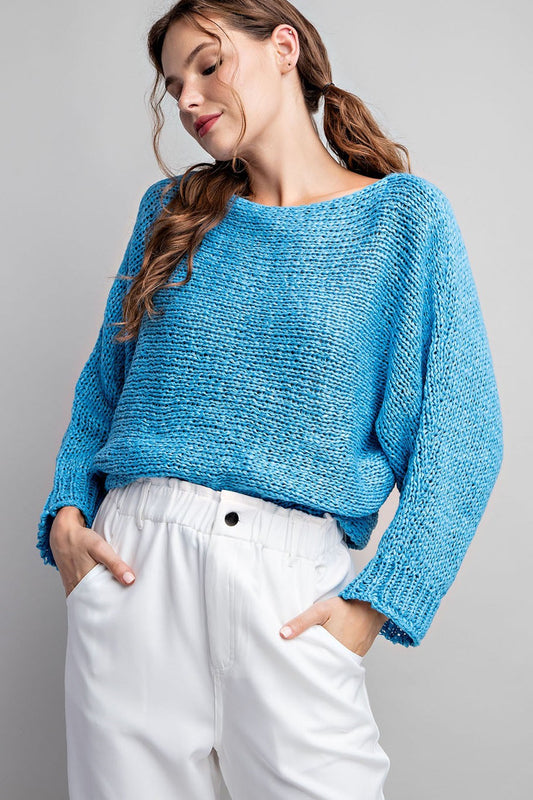 Loose Fit Sweater Marine Blue