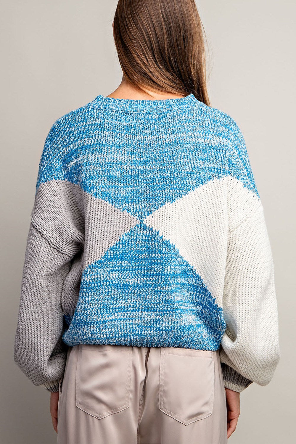 Color Block Knit Top