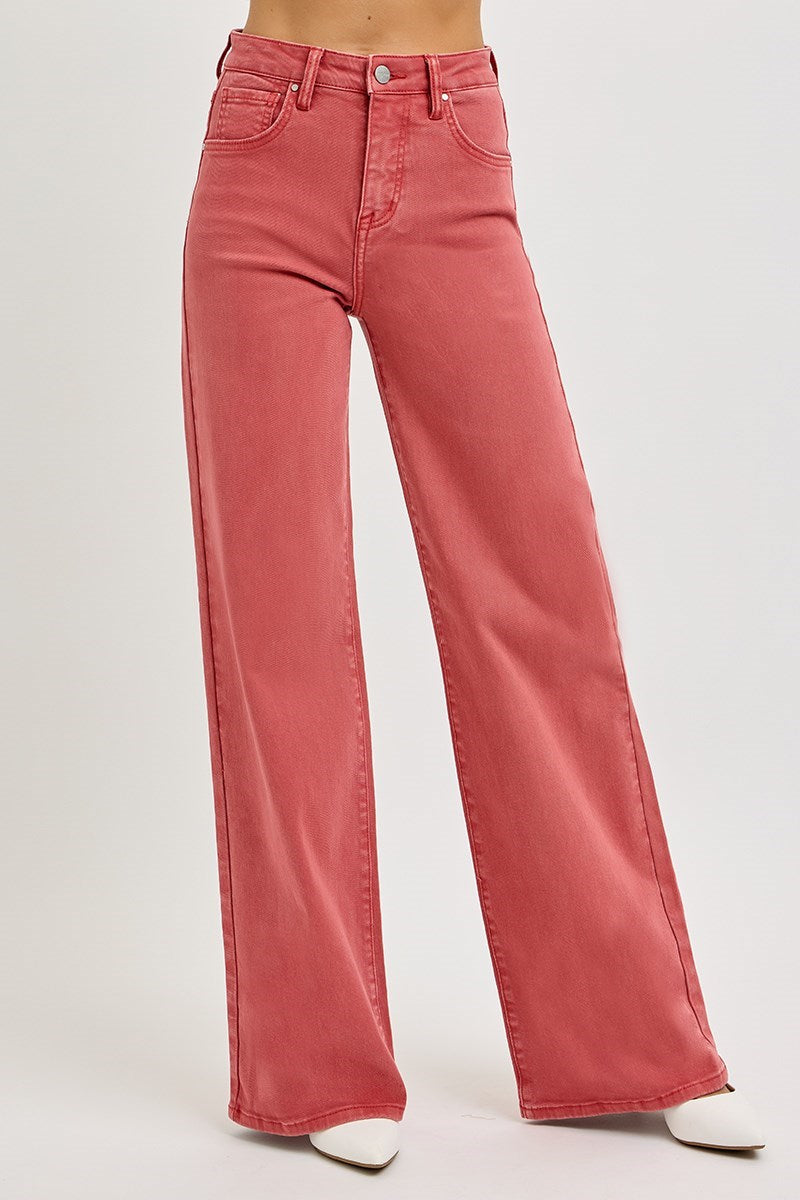 RISEN BRICK TUMMY CONTROL HIGH RISE WIDE PANTS