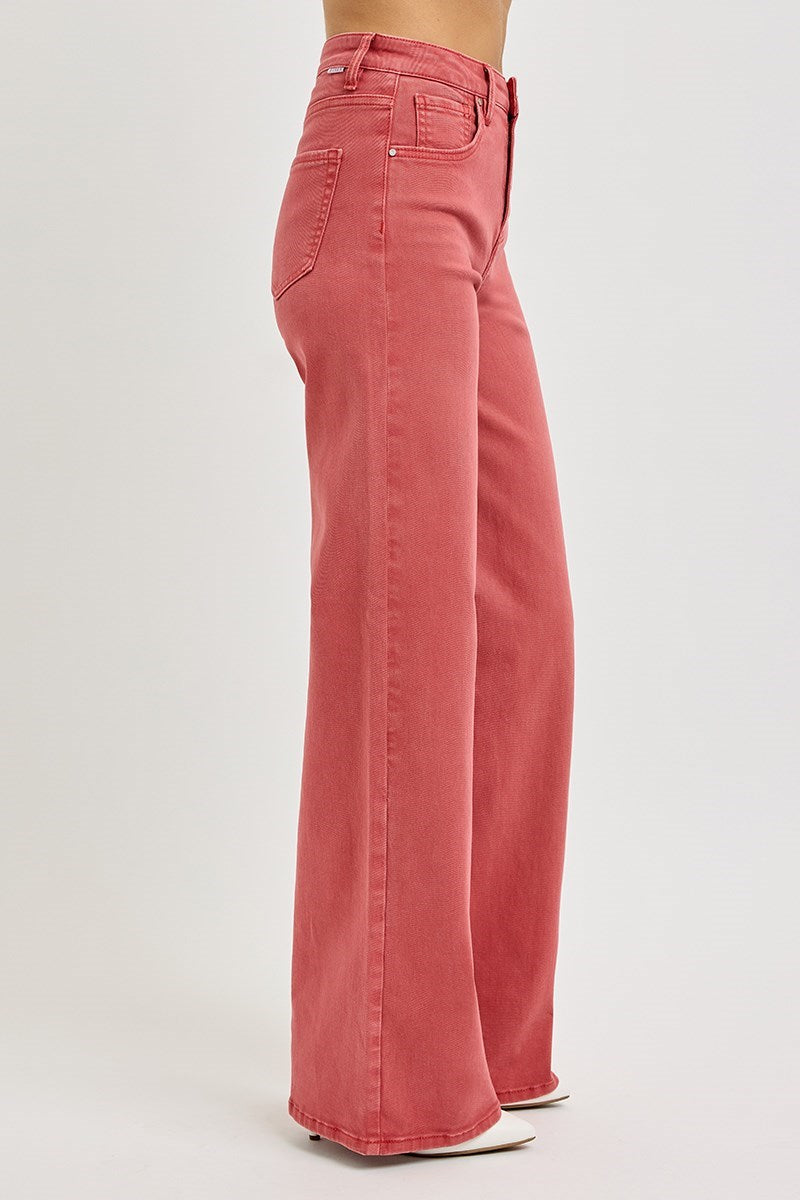 RISEN BRICK TUMMY CONTROL HIGH RISE WIDE PANTS