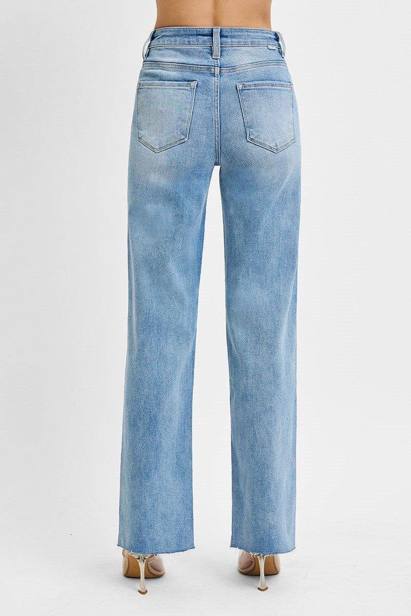 RISEN LIGHT TUMMY CONTROL RISE STRAIGHT JEANS