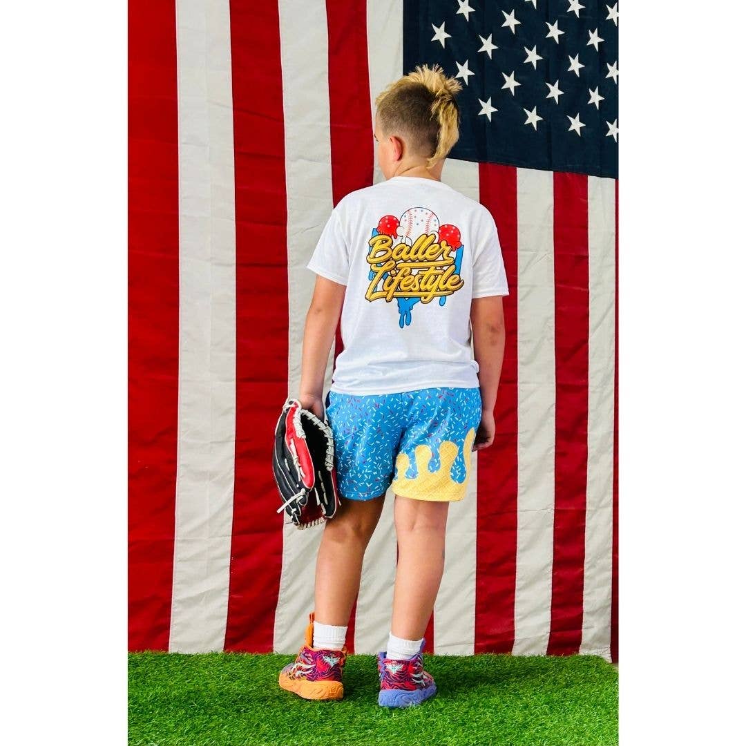 Baller Lifestyle Ice Cream Drip Youth Tee
