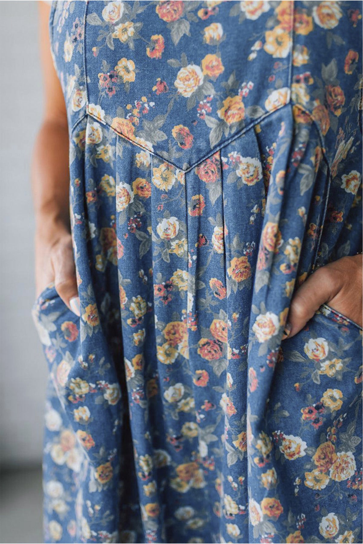 Floral Denim Overalls