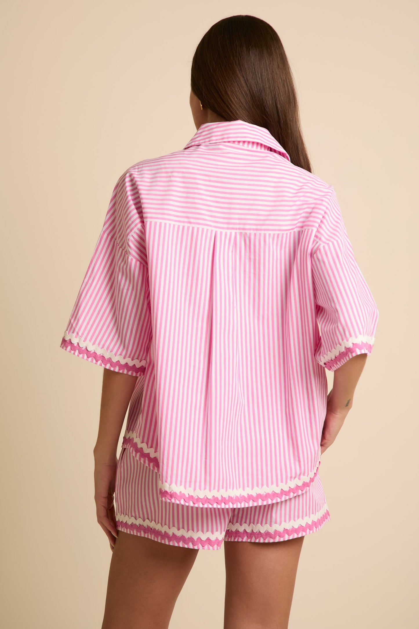 Pink Short Sleeve Top & Shorts Set