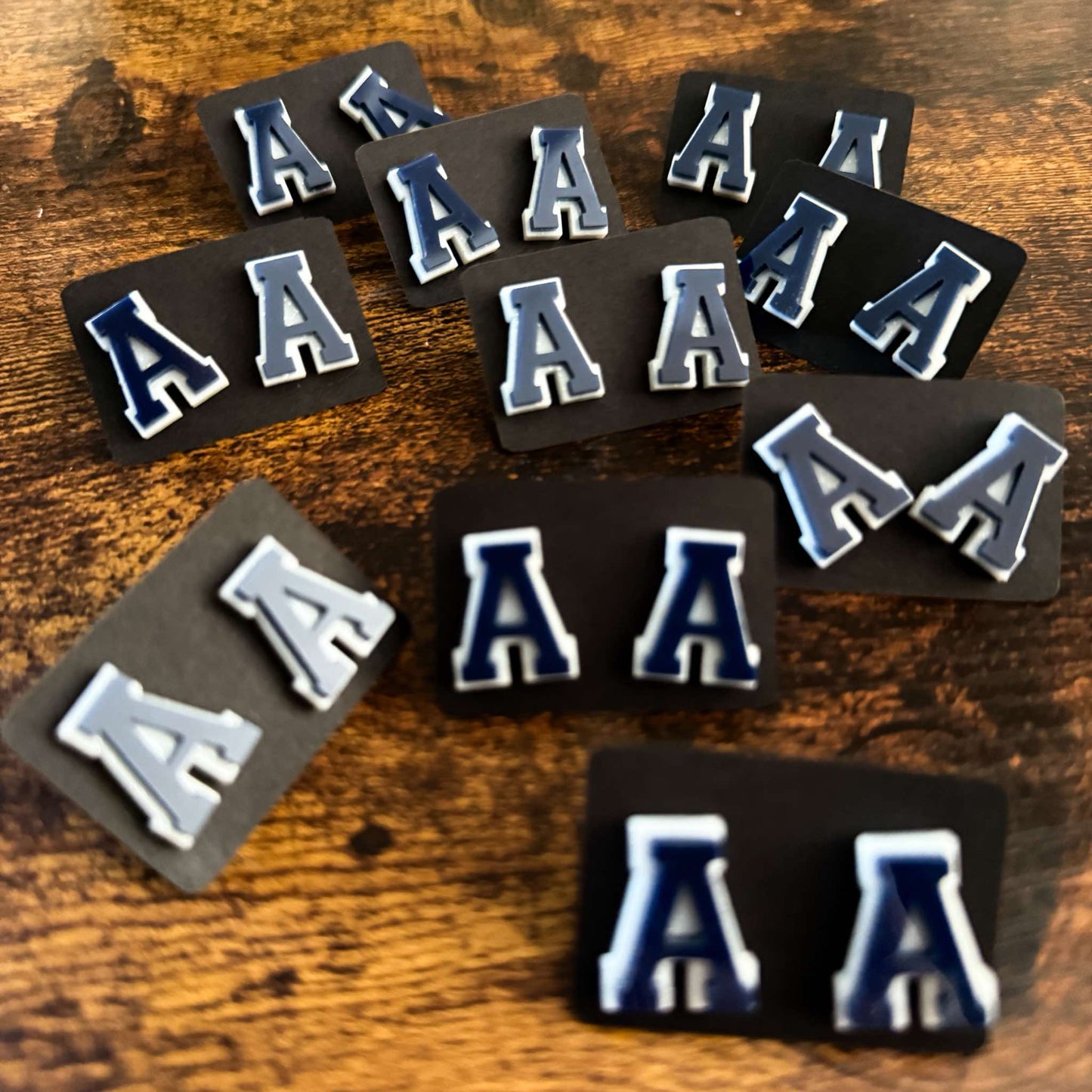 Abingdon Falcon "A" Stud Earrings